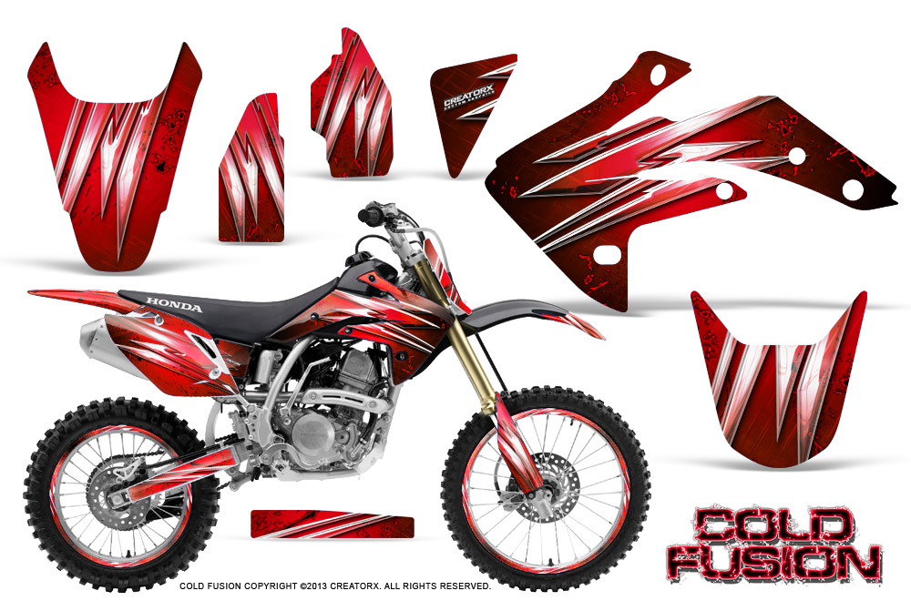 Honda CRF150R 07-10 Graphics Kit Cold Fusion Red NP Rims